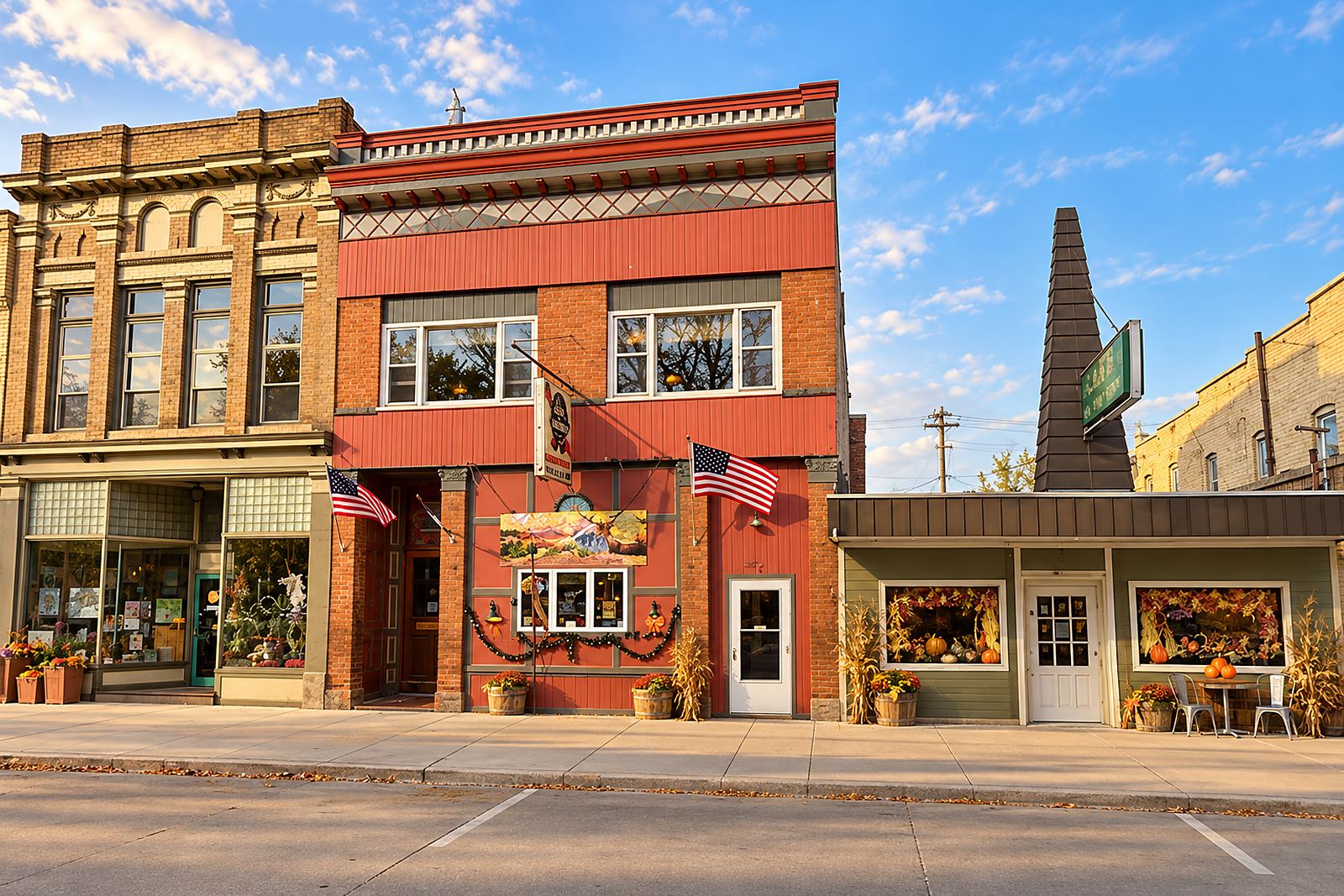 Front of Sportsman's Pub On the Park on a downtown street